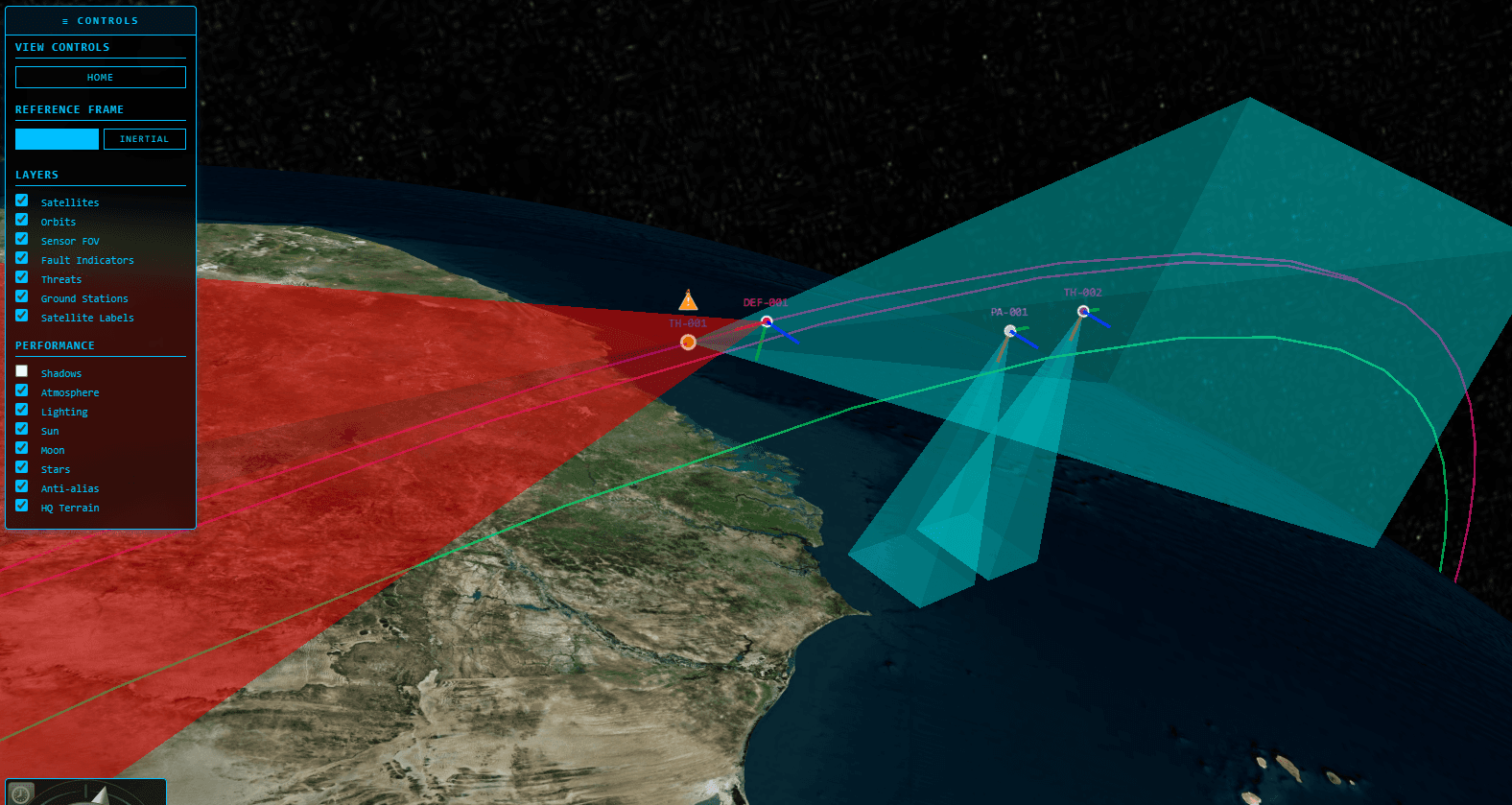 Constellation sensor coverage and coordination
